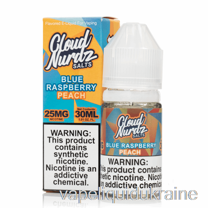 Vape Ukraine Blue Raspberry Peach - Cloud Nurdz Salts - 30mL 50mg